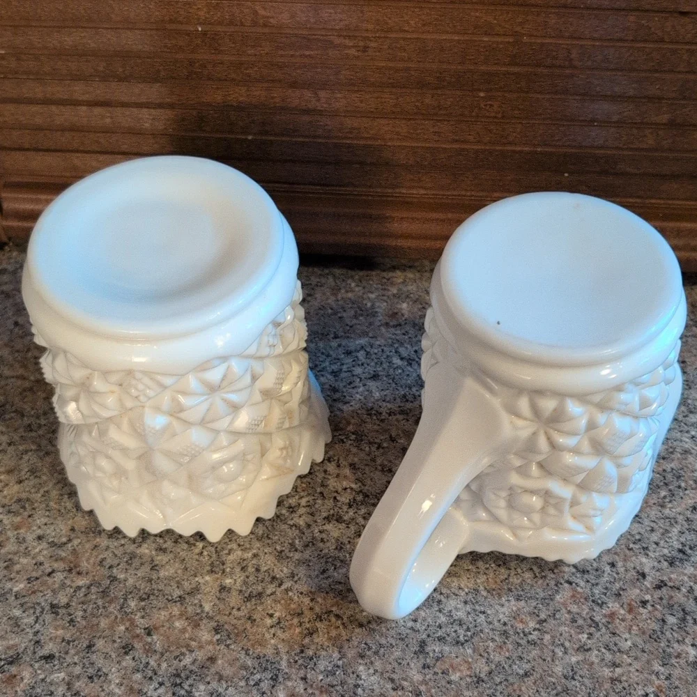 Vintage Fostoria Winburn Milk Glass Sugar and Creamer Set Circa 1954-1965